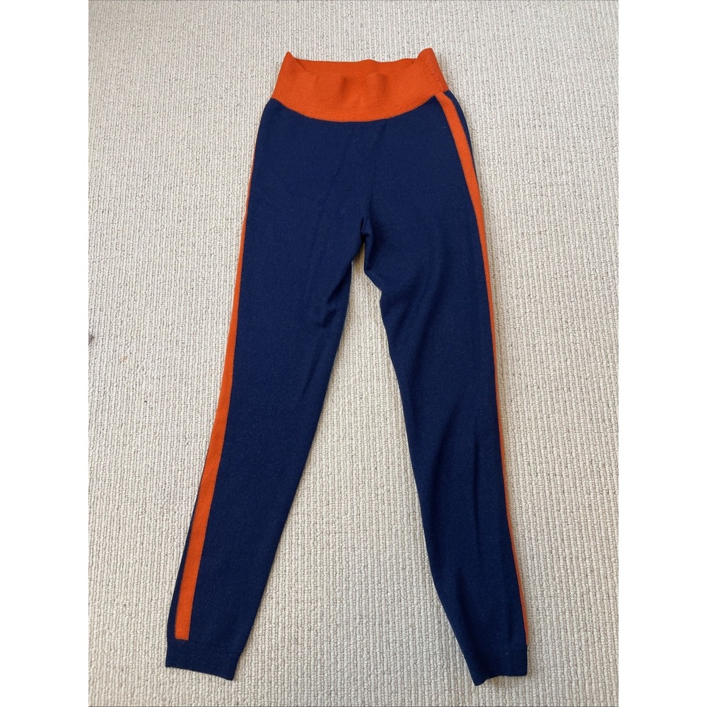 Sweaty Betty Women's 8 Merino Base Layer Color Block Leggings Navy Seamless